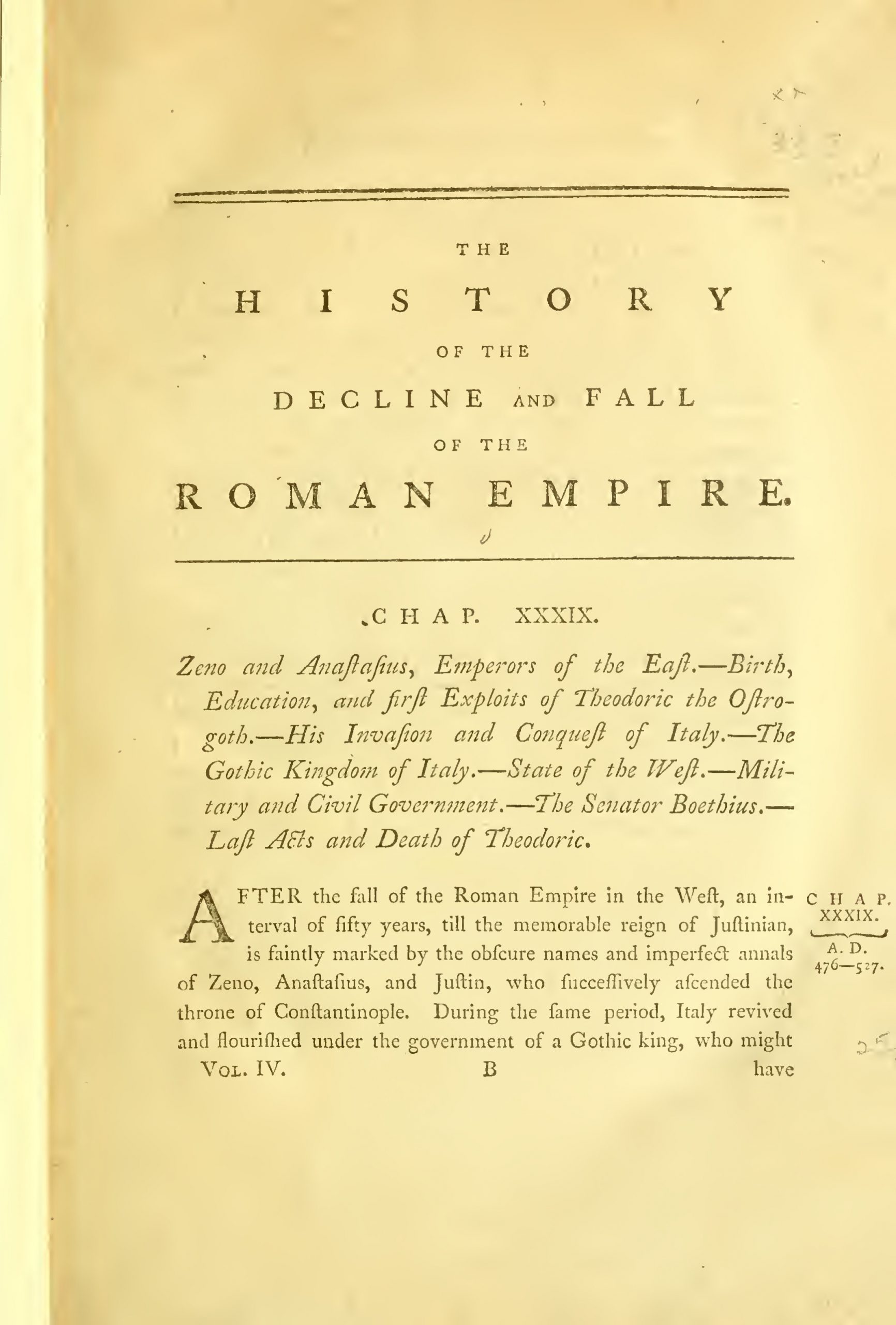 The History of the Decline and Fall of the Roman Empire Vol.IV – Edward Gibbon