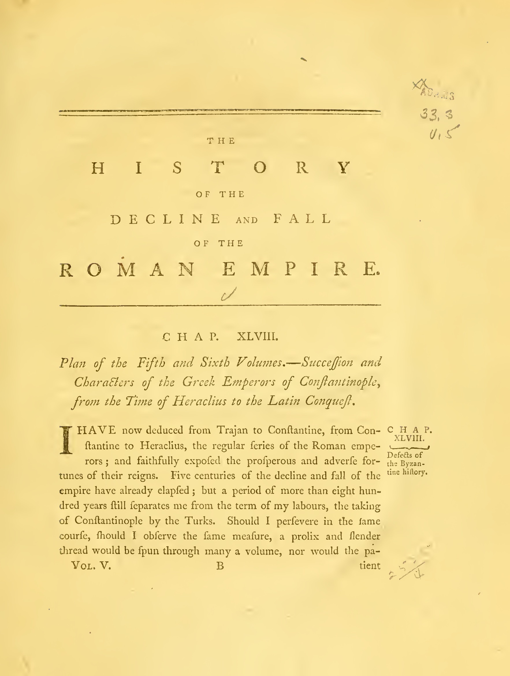 The History of the Decline and Fall of the Roman Empire Vol.V – Edward Gibbon