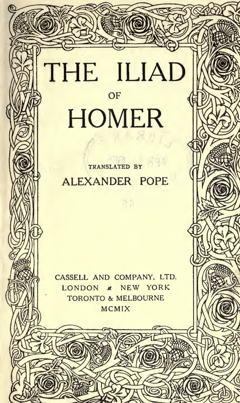 The Iliad of Homer – Alexander Pope