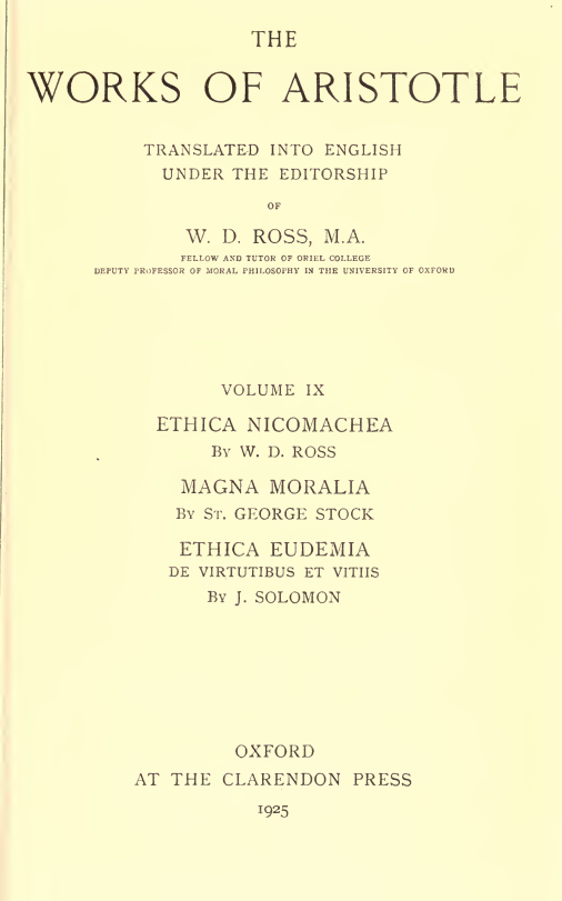 The Works of Aristotle Vol.IX – Aristotle